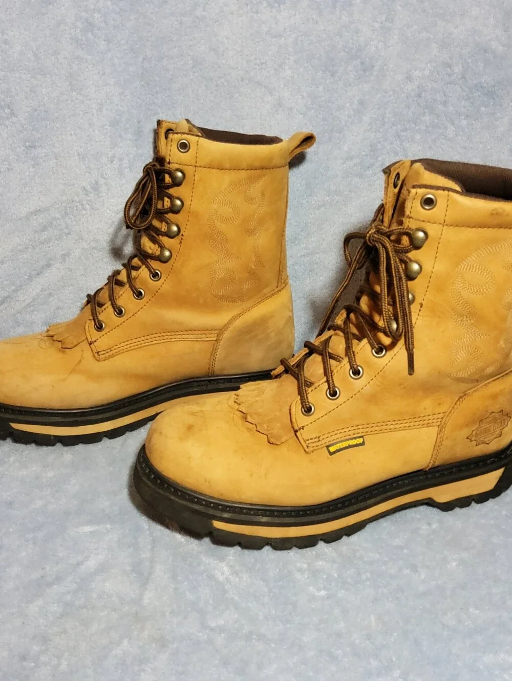 Guide Gear Lace Up Boots Mens 9.5 Tan Leather Waterproof Thinsulate Workwear